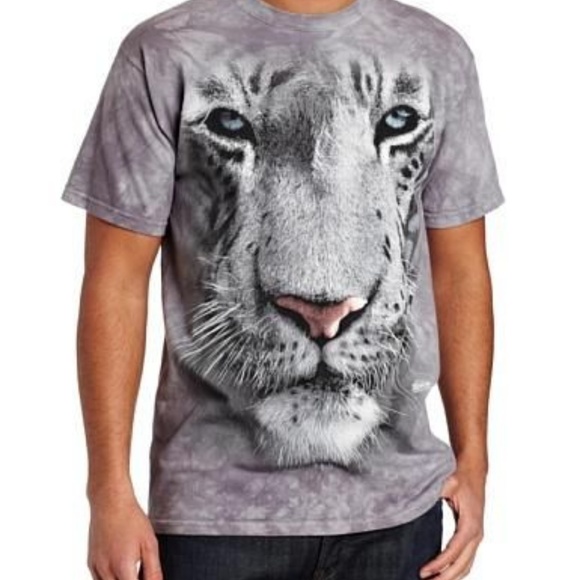 🍍THE MOUNTAIN White Tiger Graphic Active T-Shirt - Picture 8 of 9